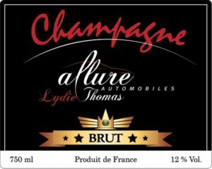 étiquette personnalisée pour bouteilles de champagnes